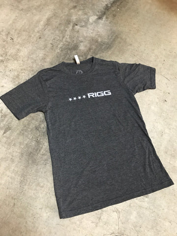 Charcoal Grey 4 Star RIGG - S/S - Clothing, T-Shirt - Wake Wear, RIGG Wake Wear - RIGG Wake Wear