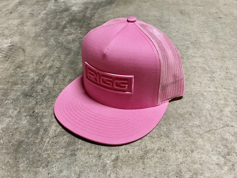 Pink Pink RIGG Logo Snapback Trucker Hat - Clothing, Snapback - Wake Wear, RIGG Wake Wear - RIGG Wake Wear