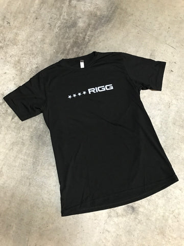4 Star RIGG - Black S/S - Clothing, T-Shirt - Wake Wear, RIGG Wake Wear - RIGG Wake Wear