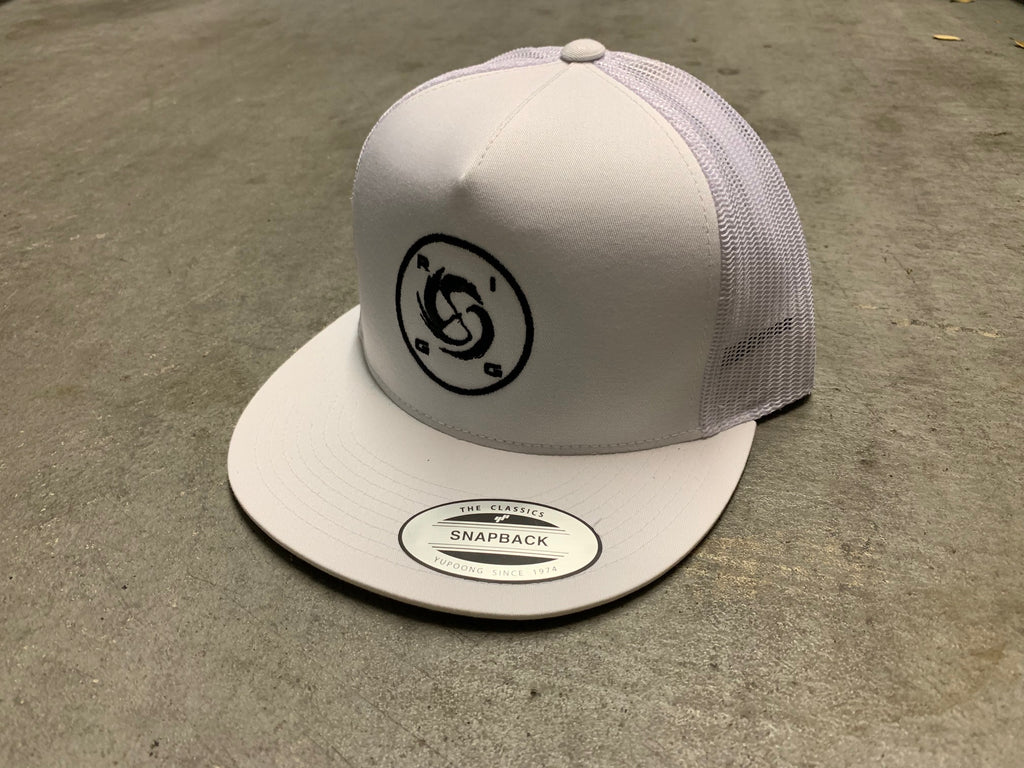 White Prop Logo Snapback Trucker Hat - Clothing, Snapback - Wake Wear, RIGG Wake Wear - RIGG Wake Wear
