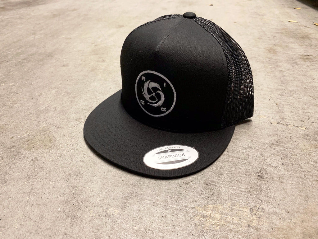 Black Prop Logo Snapback Trucker Hat - Clothing, Snapback - Wake Wear, RIGG Wake Wear - RIGG Wake Wear