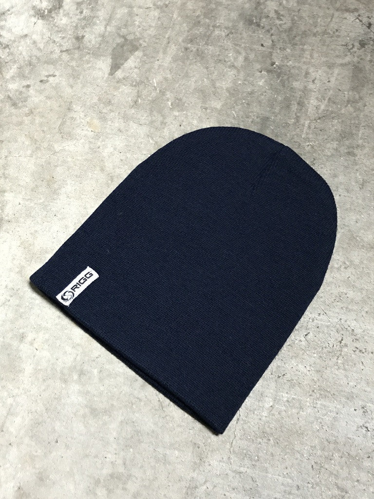 Beanie - Navy RIGG Stitched Label - Clothing, Beanie - Wake Wear, RIGG Wake Wear - RIGG Wake Wear