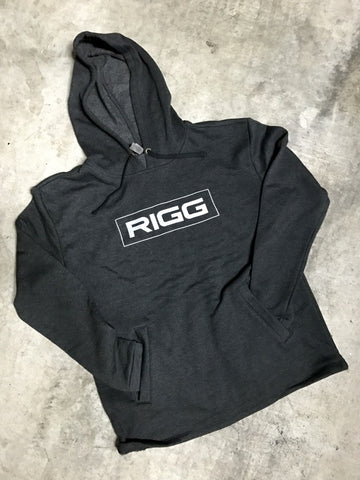 RIGG Heather Black Pullover Hoodie - Clothing, Hoody - Wake Wear, RIGG Wake Wear - RIGG Wake Wear